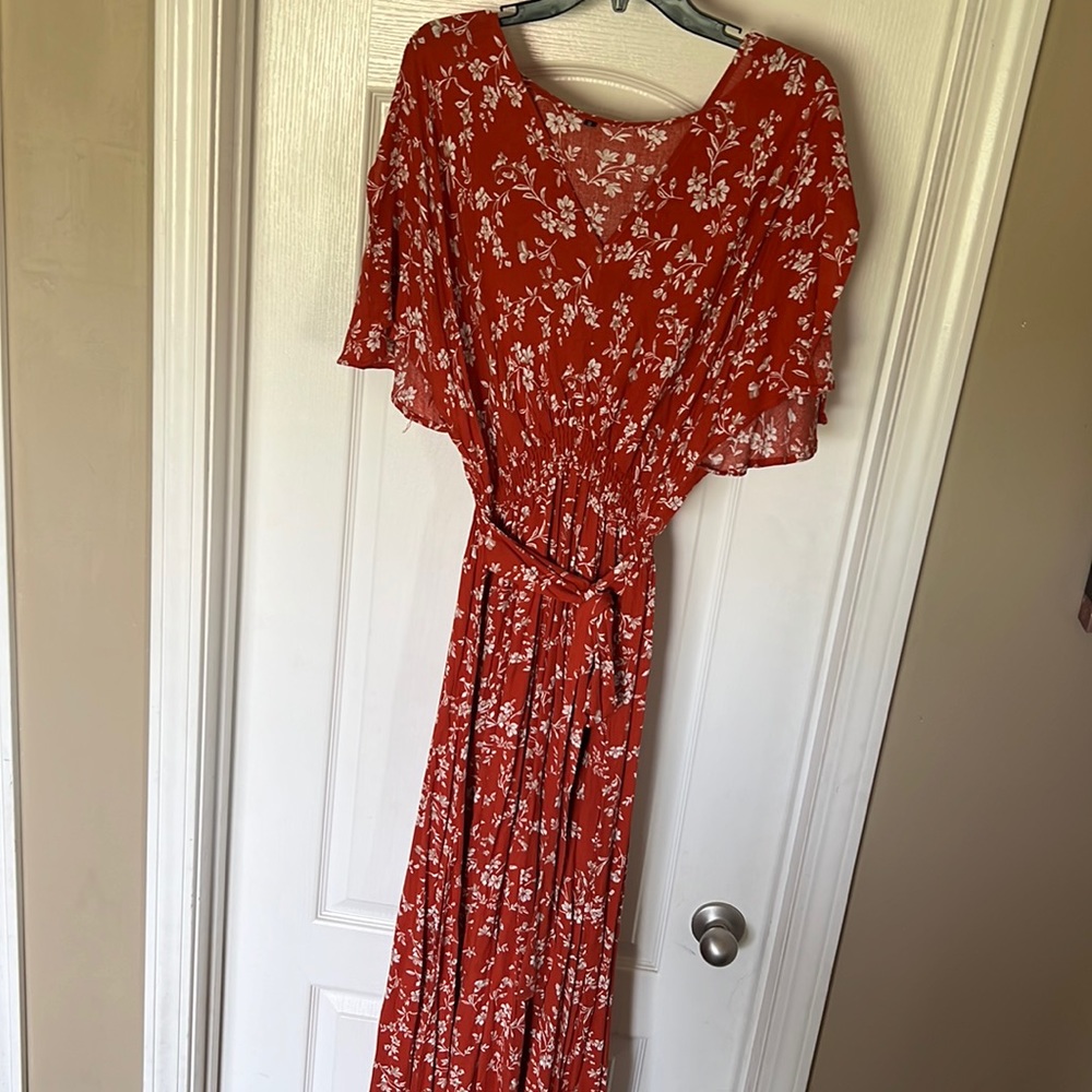 Orange Floral dress